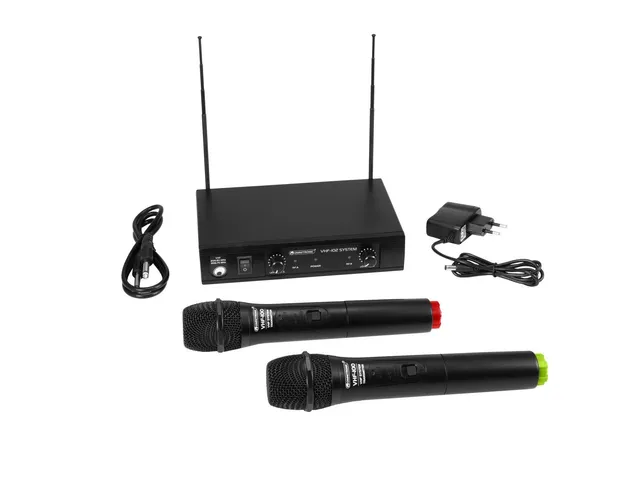 omnitronic-vhf-102-funkmikrofon-system-2-kanal-mit-2-handmikrofonen image 1