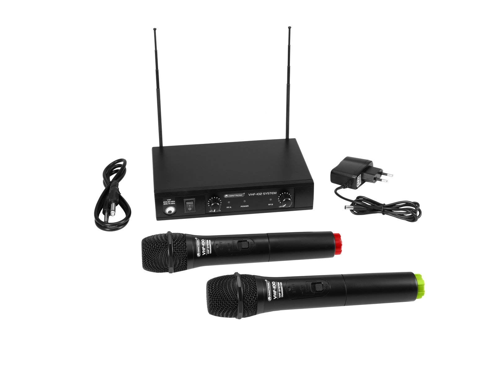 omnitronic-vhf-102-funkmikrofon-system-2-kanal-mit-2-handmikrofonen image 1