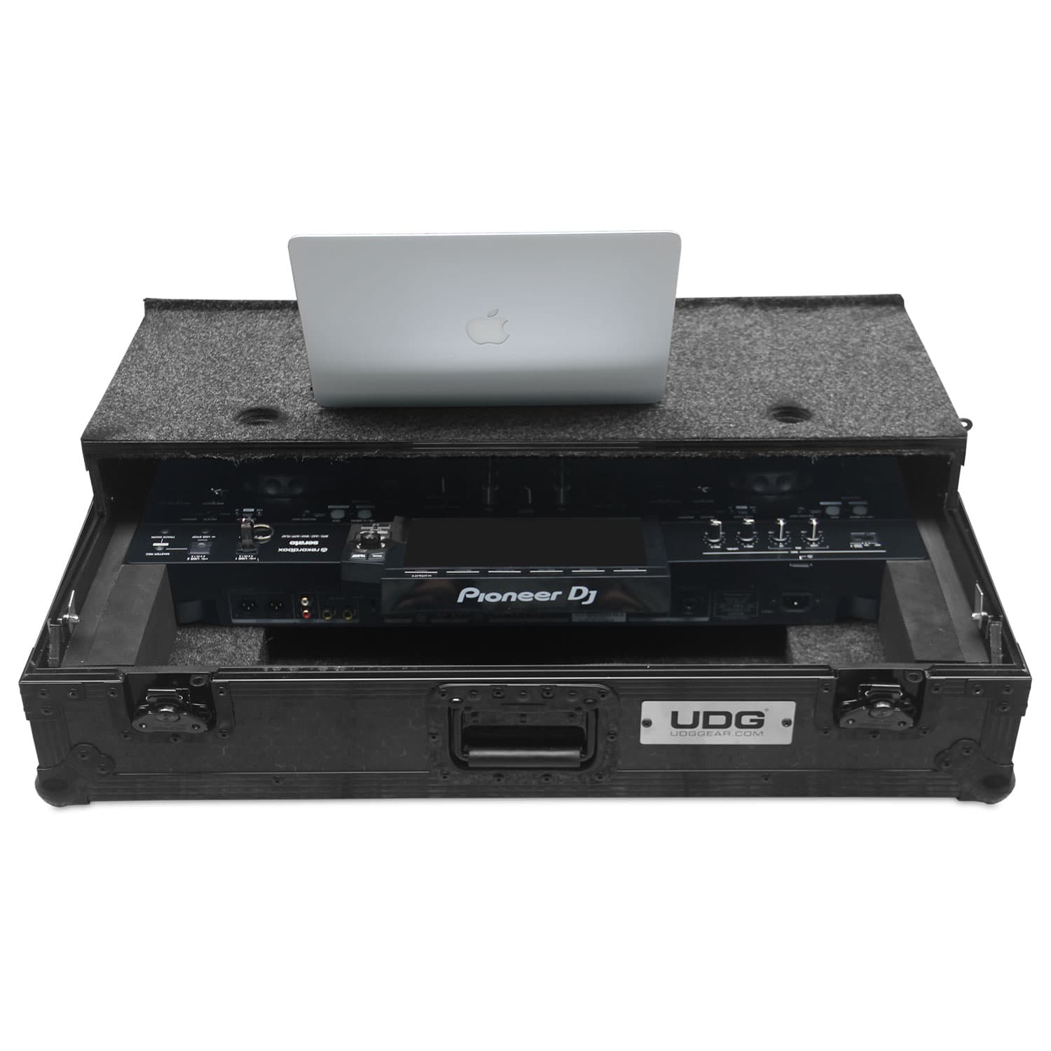 udg-ultimate-flight-case-pioneer-dj-xdj-rx3-black-plus-mit-laptop-shelf-rollen image 7