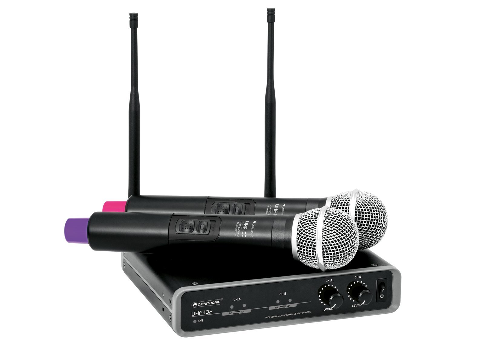 omnitronic-uhf-102-funkmikrofon-system-823-5-863-1-mhz-2-kanal-mit-2-handmikrofo image 1