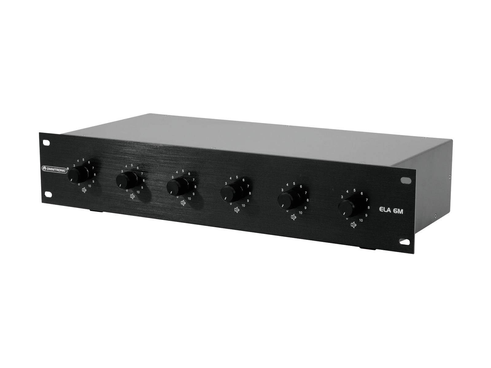 omnitronic-ela-6m-zonen-ls-regler-30w-sw-6-fach-100v-rackregler-mit-pflichtempfa image 1