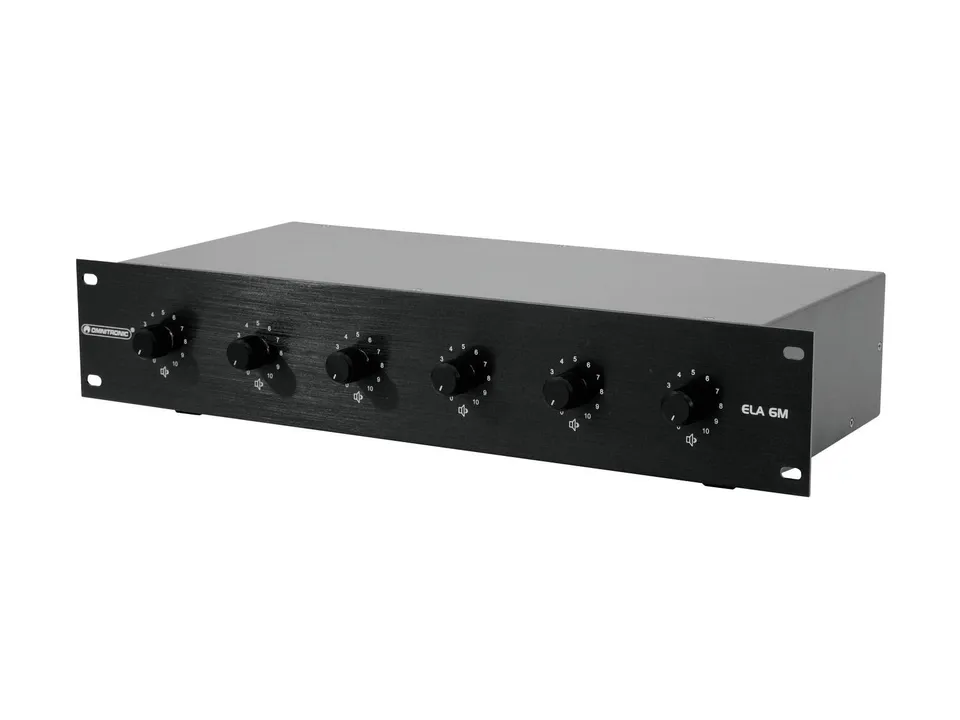 omnitronic-ela-6m-zonen-ls-regler-30w-sw-6-fach-100v-rackregler-mit-pflichtempfa image 1