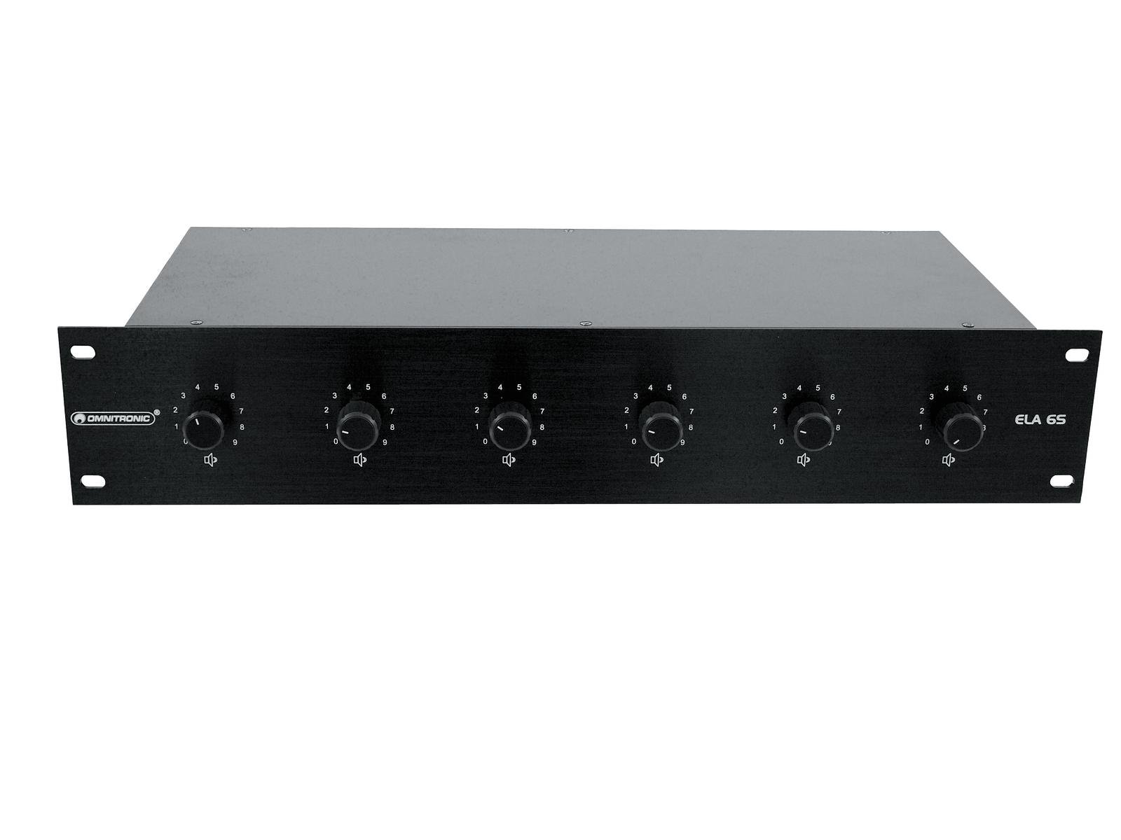 omnitronic-ela-6s-zonen-ls-regler-5w-schwarz-stereo-19-2he image 1