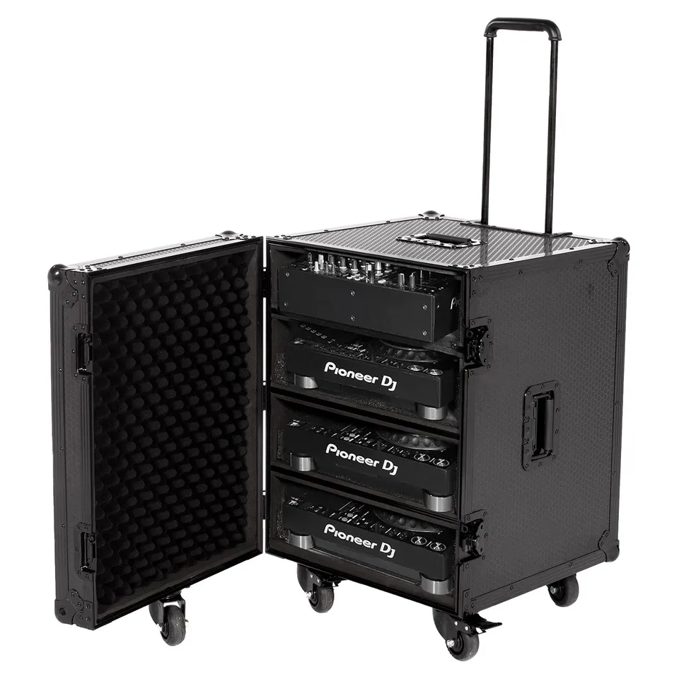 udg-ultimate-flight-case-4x-cdj-mixer-black-plus-mit-trolley-spinner-wheels image 1