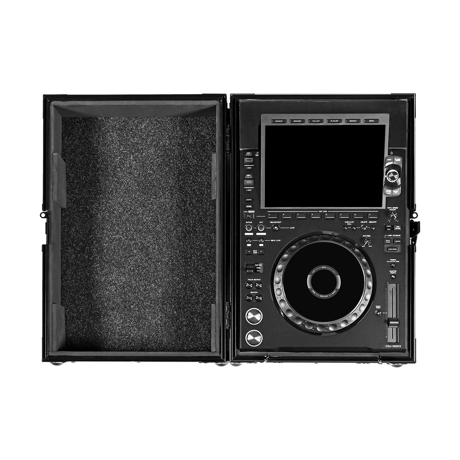 udg-ultimate-flight-case-alphatheta-cdj-3000x-black-dj-player-case image 3