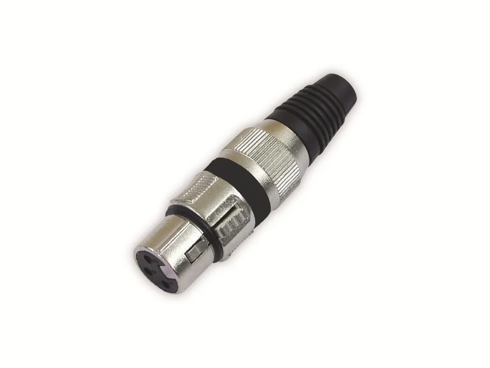 omnitronic-xlr-buchse-3-pol-schwarz-10x-metall-kupplung-set image 1