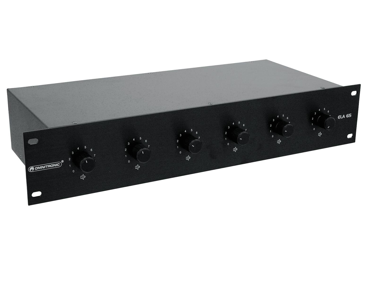 omnitronic-80711339-ela-6s-zonen-ls-regler-45-watt-schwarz-19-2he image 1