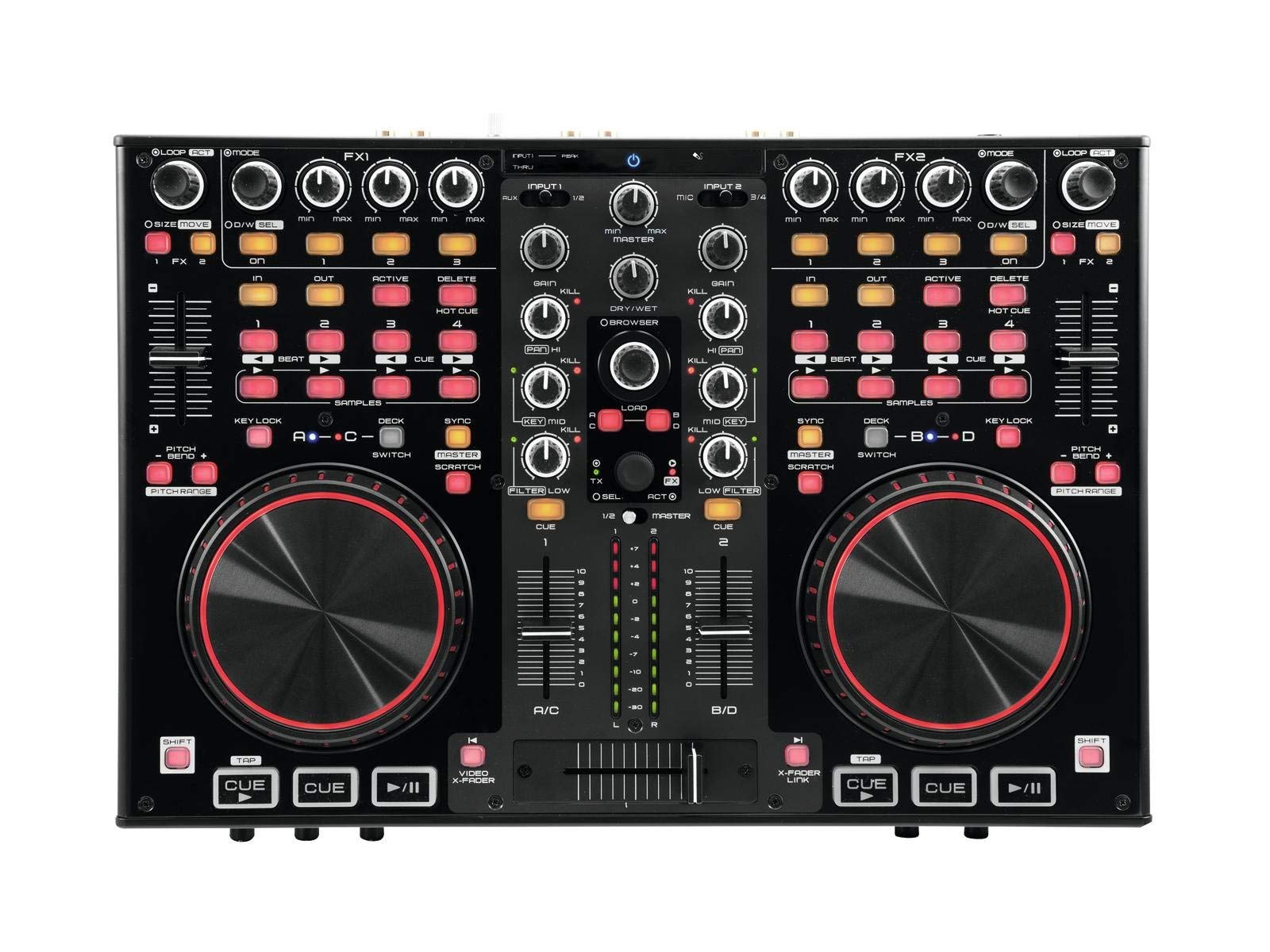 omnitronic-ddc-2000-4-deck-dj-controller-mit-soundkarte-inkl-vdj image 1