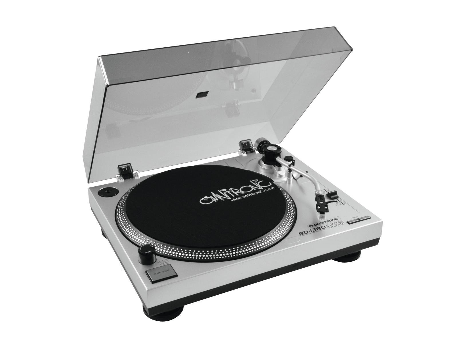omnitronic-bd-1380-usb-dj-plattenspieler-silber-mit-phono-vorverst-rker image 1