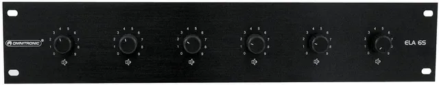 omnitronic-ela-6s-zonen-ls-regler-20w-sw-6-fach-stereo-rackregler-4-ohm image 1