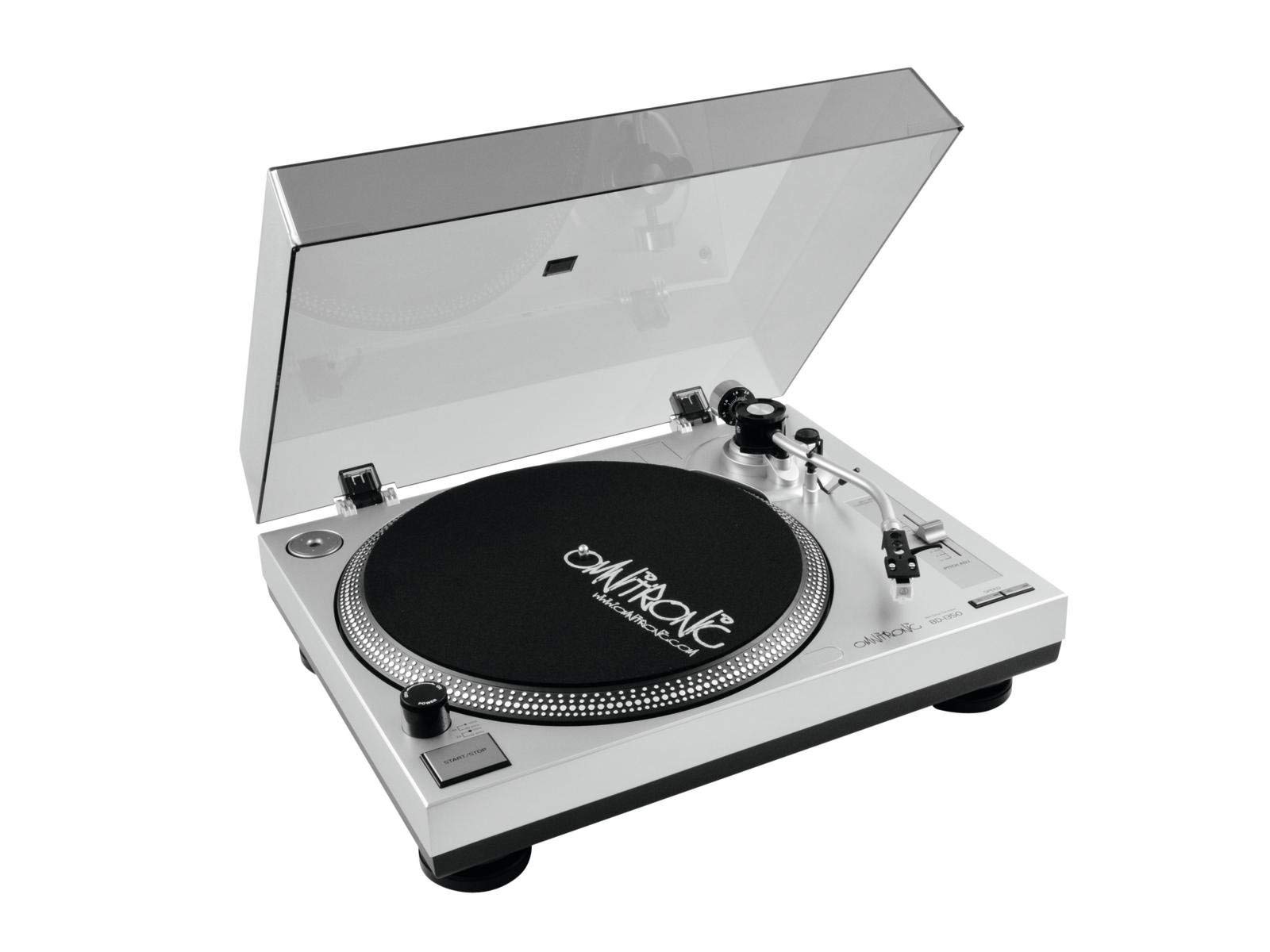 omnitronic-bd-1350-dj-plattenspieler-silber-riemenantrieb-mit-tonabnehmer-und-st image 2